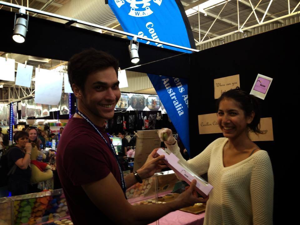 L'ambiance est bonne sur les stands aux marchés et aux événements comme ici au Perth Royal show