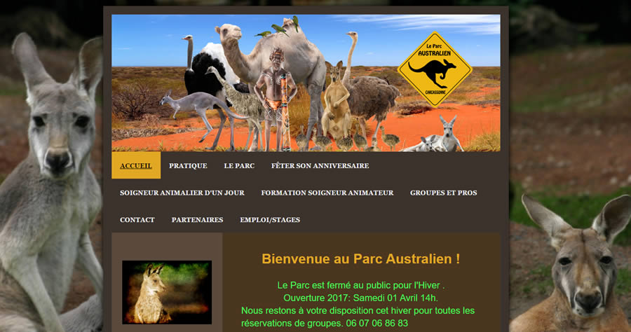 Le site du parc Australien à Carcasonne