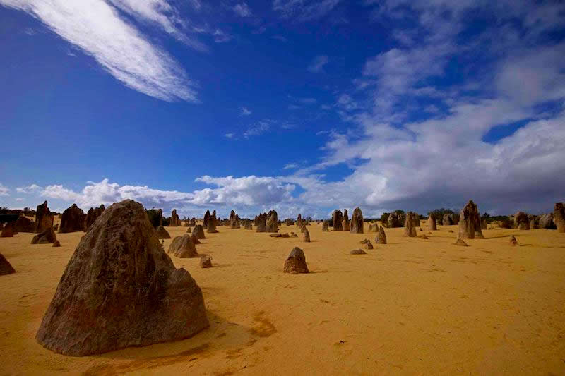 Les Pinnacles, paysage étrange digne d'une autre planète :