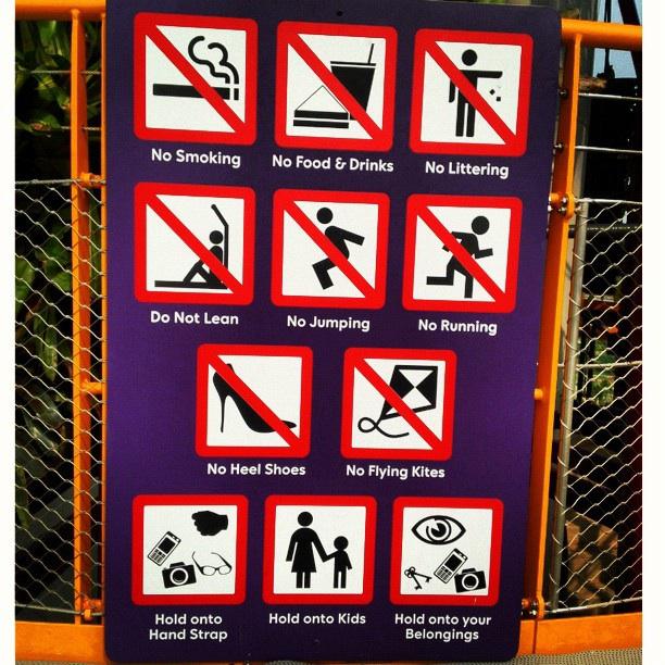 Un petit rappel des règles à Singapore