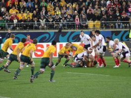 Coupe du monde Rugby, les australiens contre les Usa