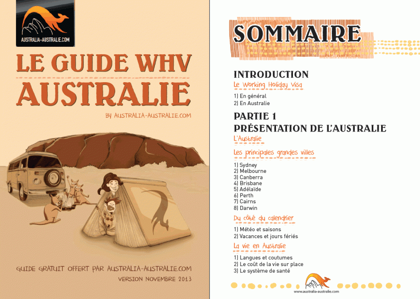 Sommaire Guide Whv Australie - guide whv Australie
