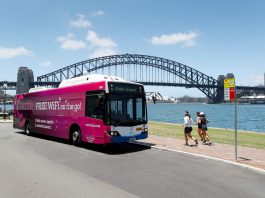 Bus Sydney free wifi